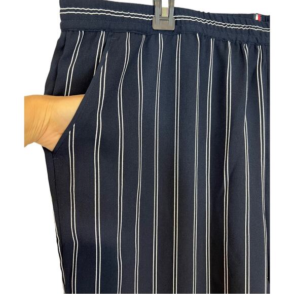 Tommy Hilfiger navy stripe wide leg pant sz XXL - Picture 8 of 11
